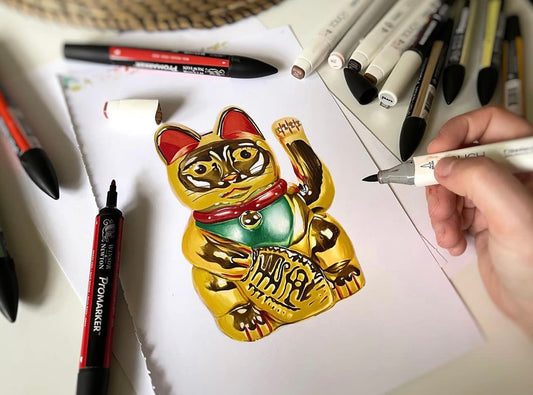 Open Print 12x9" - Maneki Neko